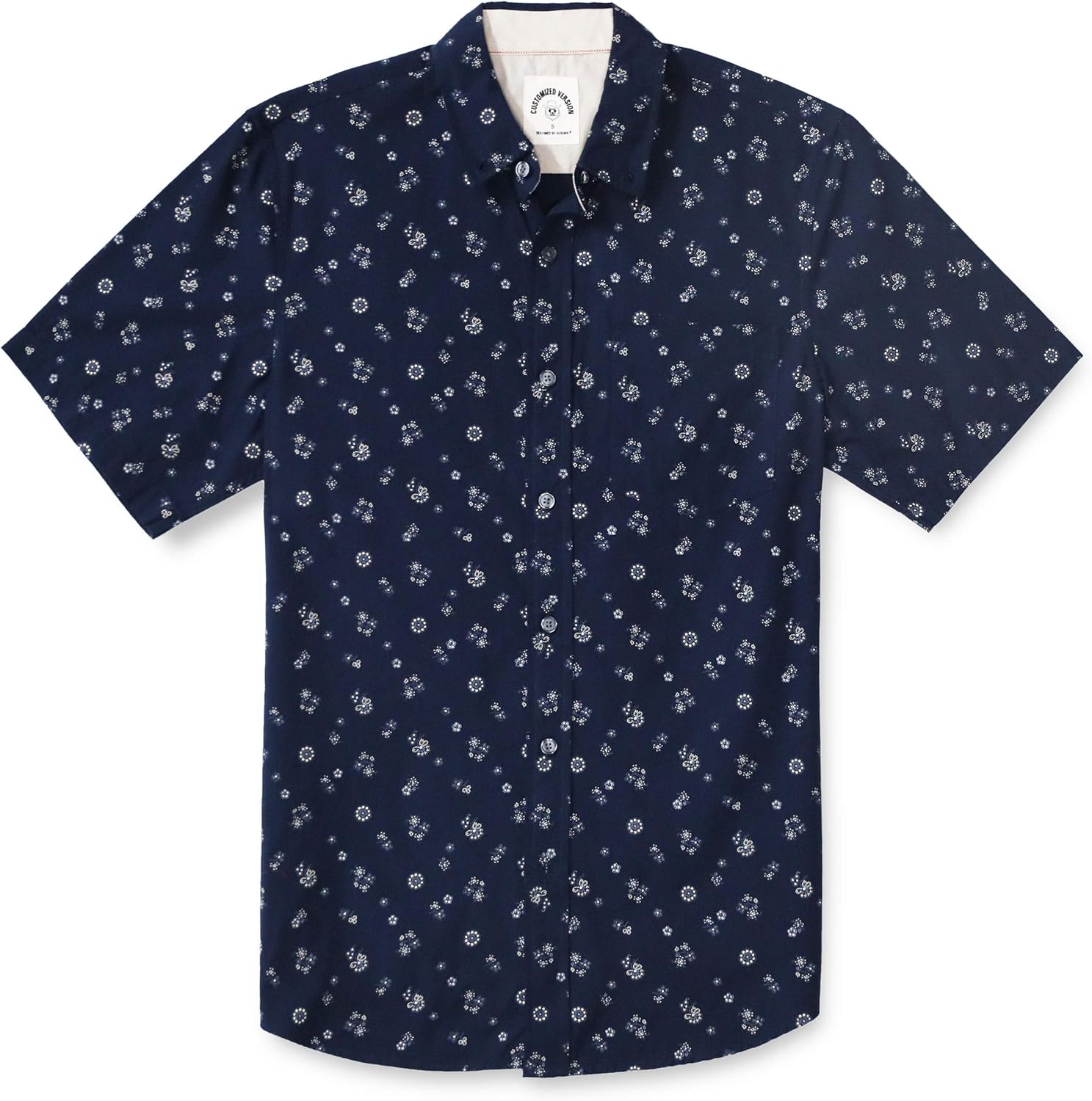 Dubinik Mens Short Sleeve Button Down Shirts for Casual Wear