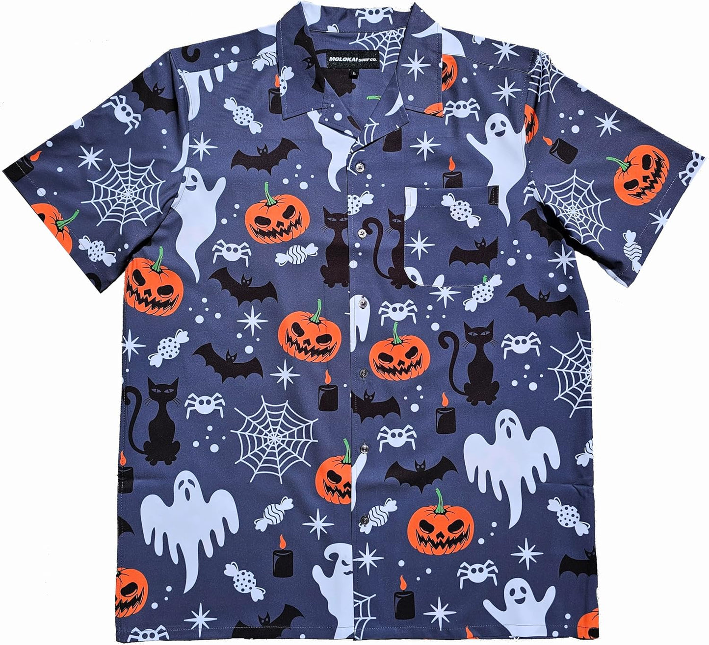 Molokai Surf Button Down Slim Fit Hawaiian Short Sleeve Shirts