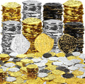 800 Pcs Plastic Pirate Coin Gold Silver Bronze - Party & Classroom