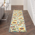 Aloha Indoor/Outdoor Ivory/Multi 2ft 3in x 10ft Rug - Durable, Easy