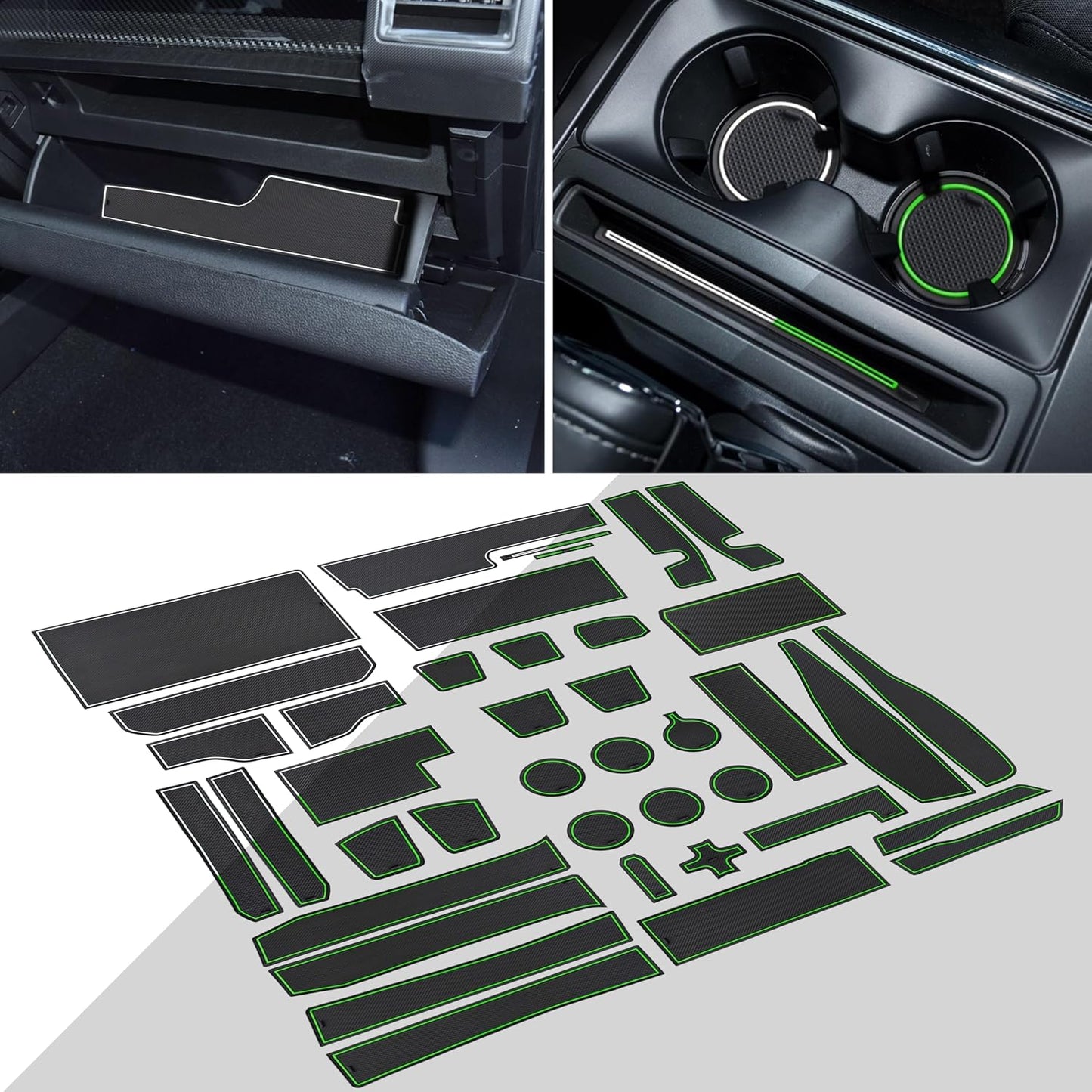 SENSHINE Anti Dust Cup Holder Insert for Ford F150 2021-2025