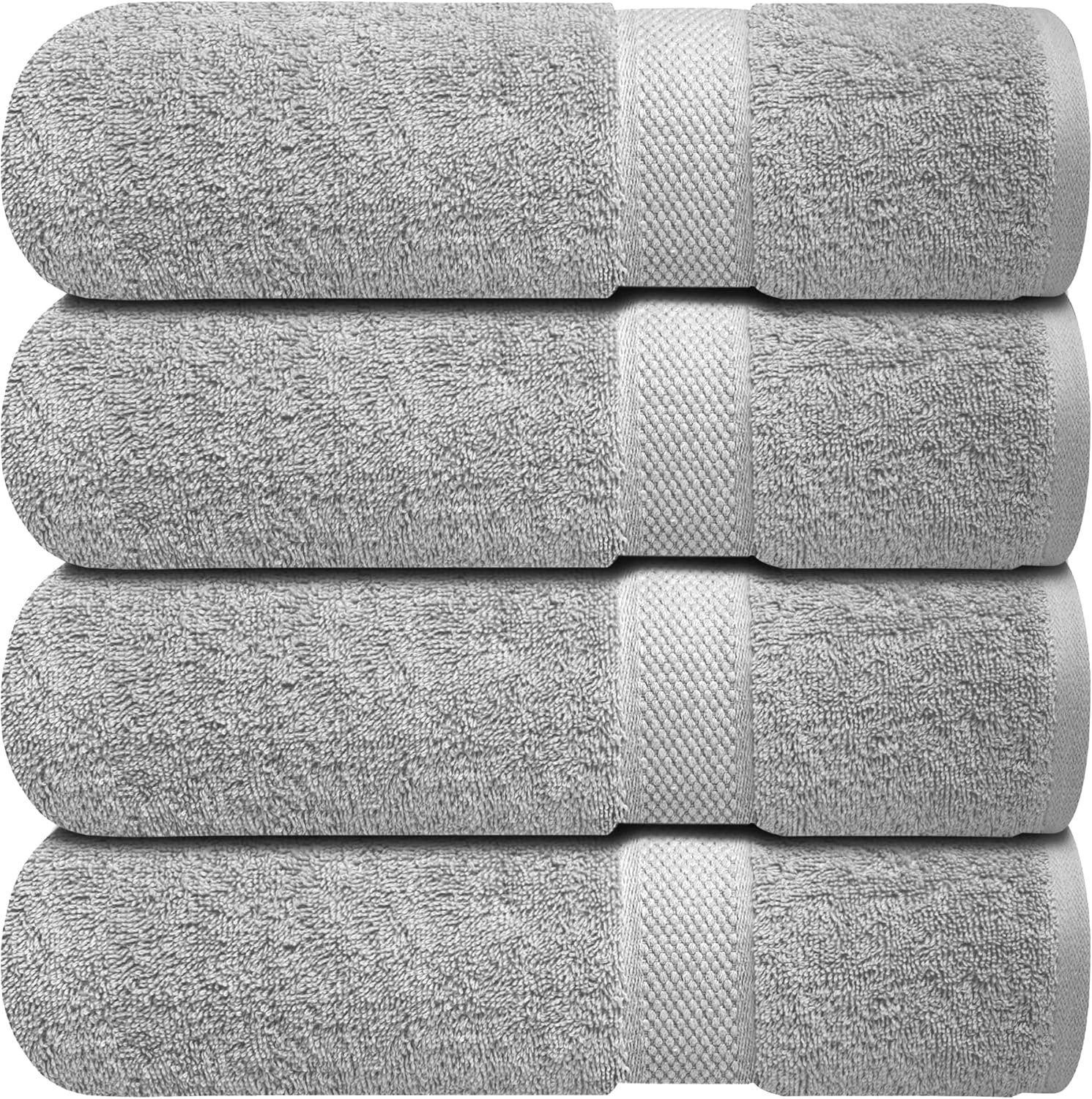 Luxury 100% Ring-Spun Cotton Bath Towels Set of 4 for Comfort
