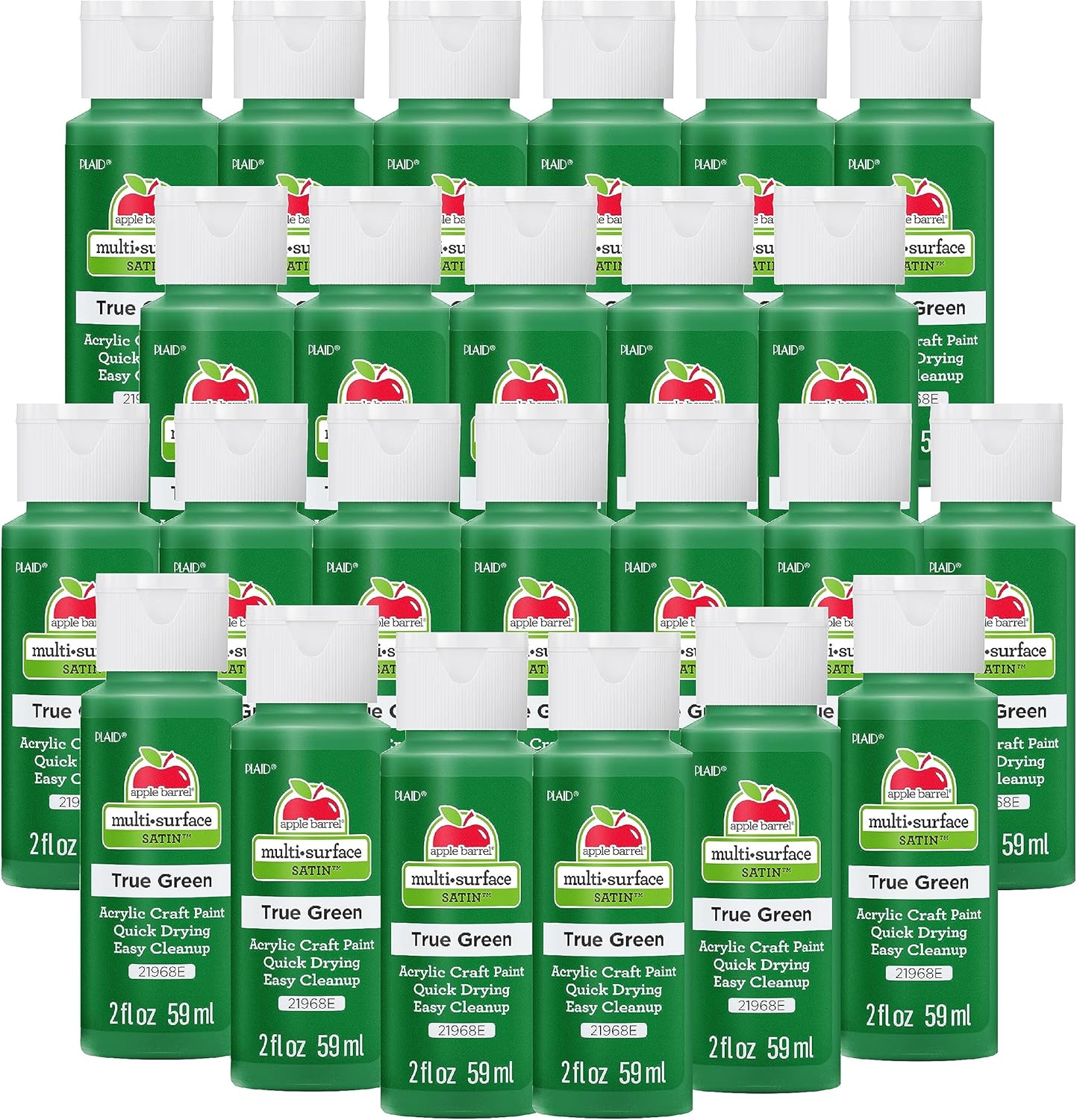 Vibrant True Green Acrylic Paint Set - Pack of 24