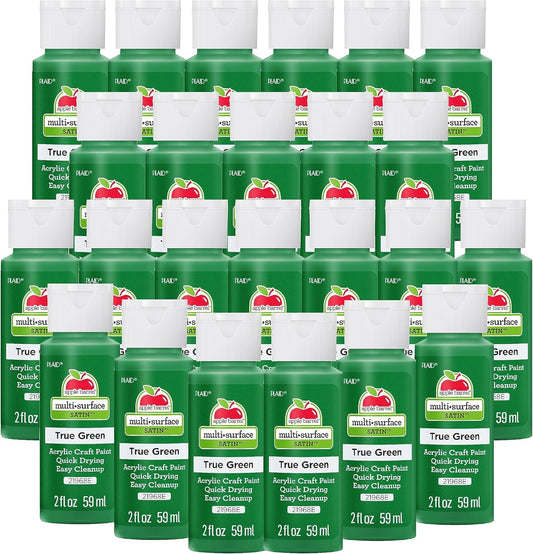 Vibrant True Green Acrylic Paint Set - Pack of 24