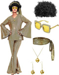 70s Women Disco Outfit Costume Set - Complete Retro Party Set