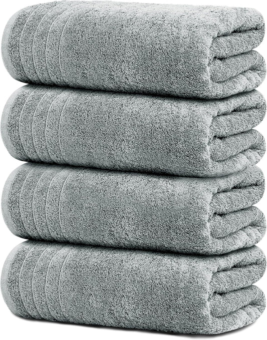 Extra Large Bath Towels Pack of 4, Super Soft & Absorbent