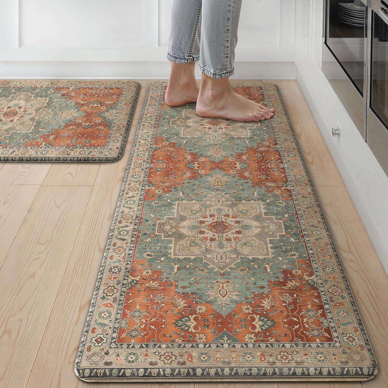 GENIMO Kitchen Mats for Floor - Stylish Anti Fatigue Comfort