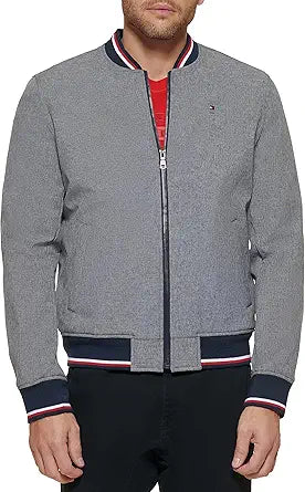 Tommy Hilfiger Men's Lightweight Varsity Rib Knit Bomber Jacket Review