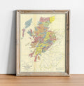 Clan Map of Scotland 1587-1594 - Unframed 23in x 30in Print