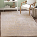 Adirondack Collection Area Rug 4 ft Square - Creme & Gold