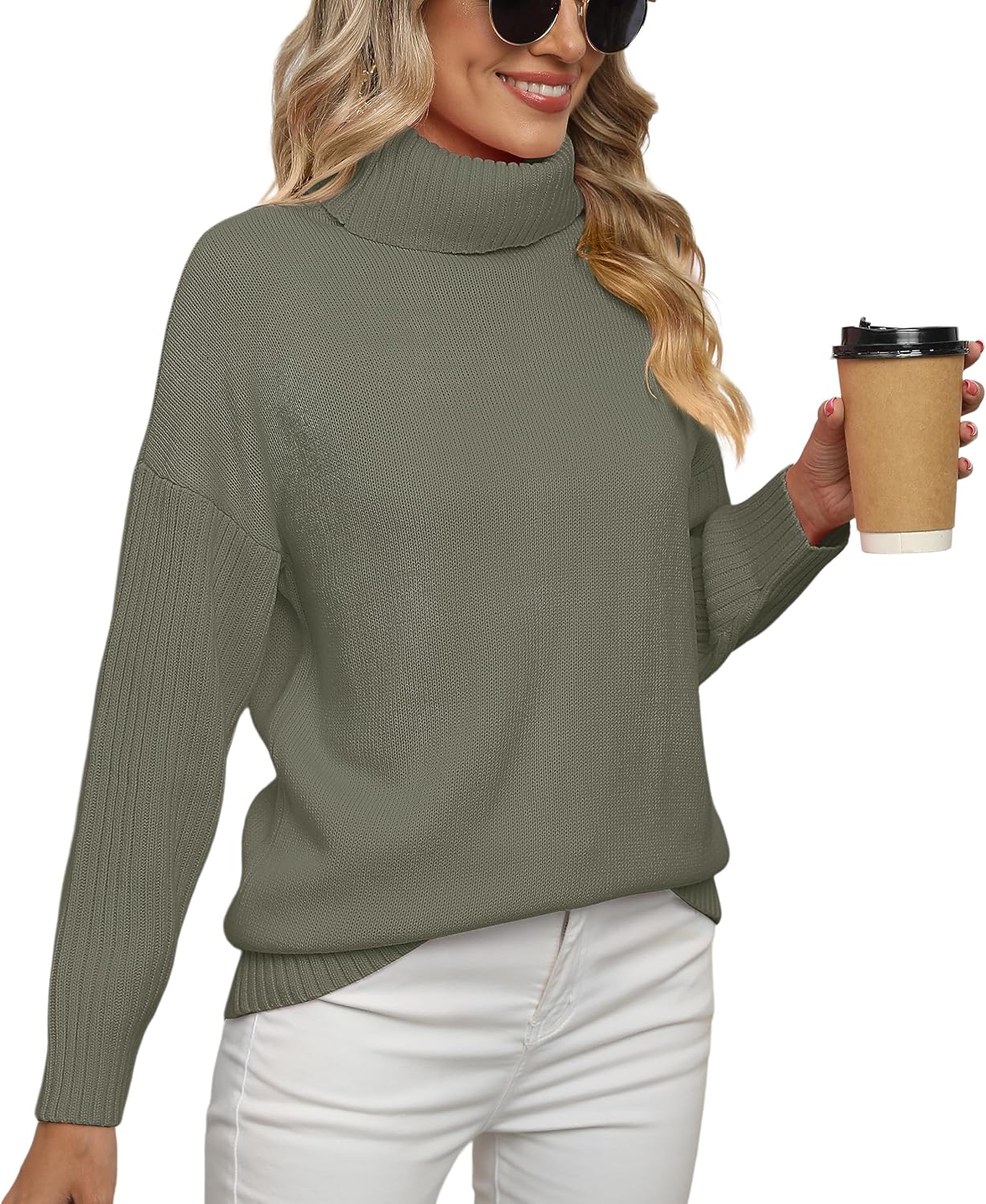 Jouica Women 2025 Fall Casual Turtleneck Chunky Sweater
