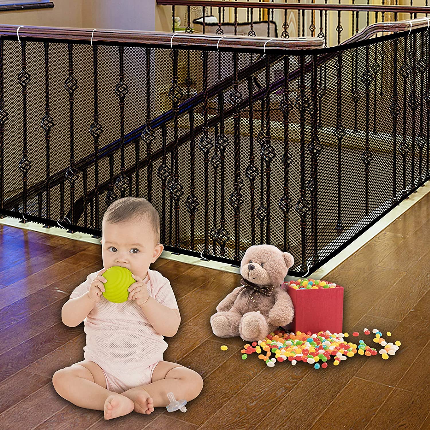 Baby Safety Rail - JIFTOK Stair Net