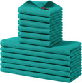 Homaxy 100% Cotton Kitchen Towels and Dishcloths Set - Ultra Soft Teal