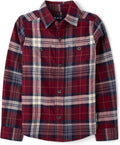 Boys Long Sleeve Plaid Flannel Button Up Shirt for Kids