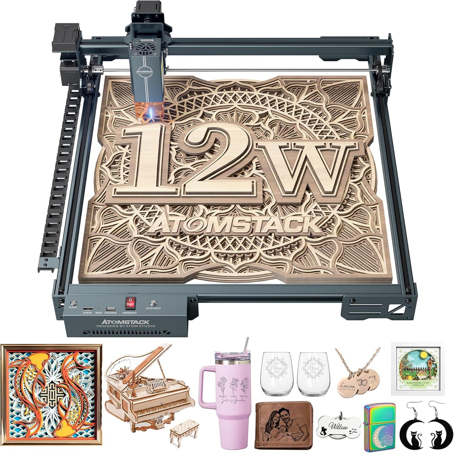 ATOMSTACK 12W Laser Engraver A10 PRO V2 for Wood and Metal