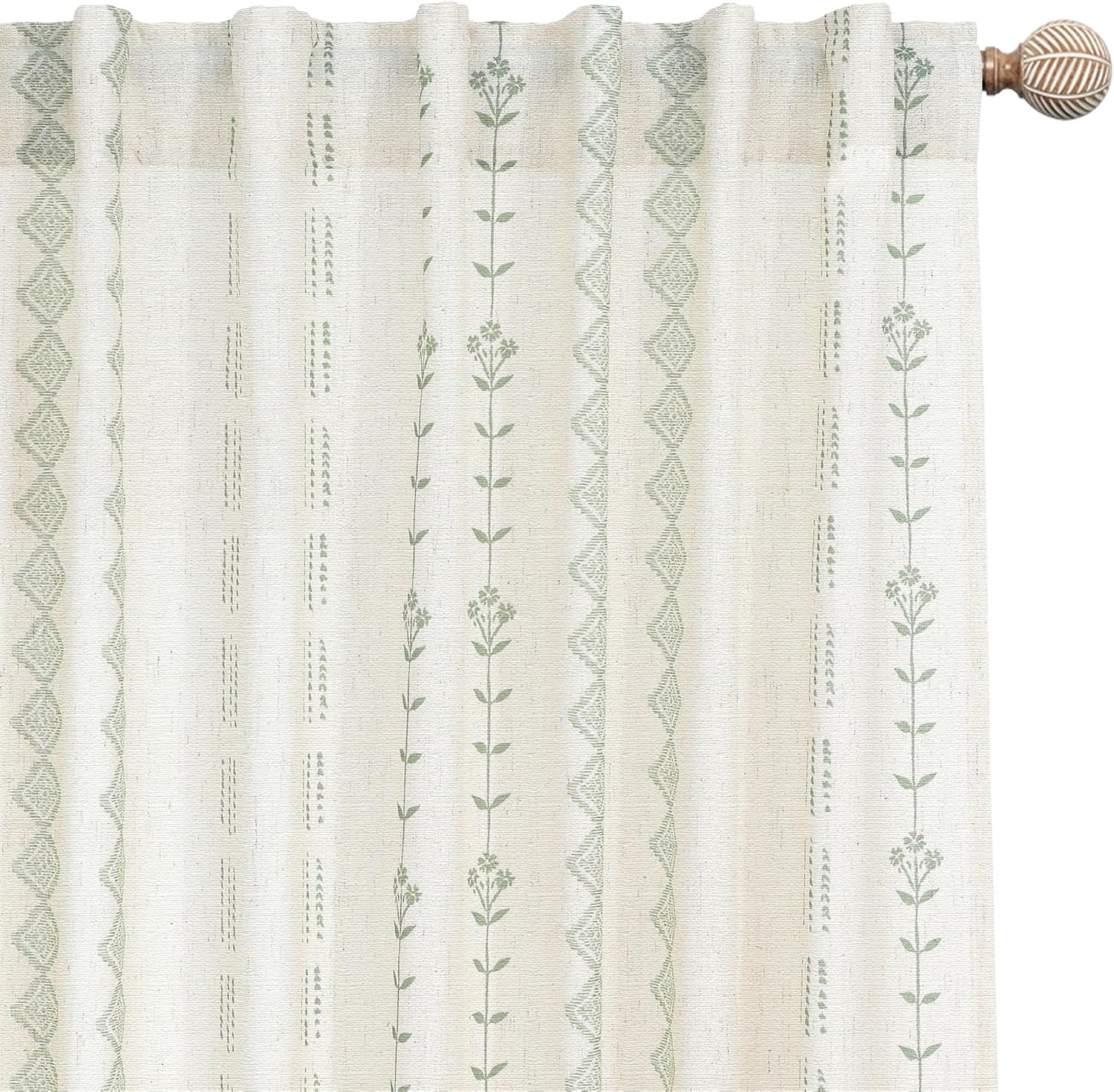 Sliding Door Curtains 2 Panel Sets for Patio with Boho Design