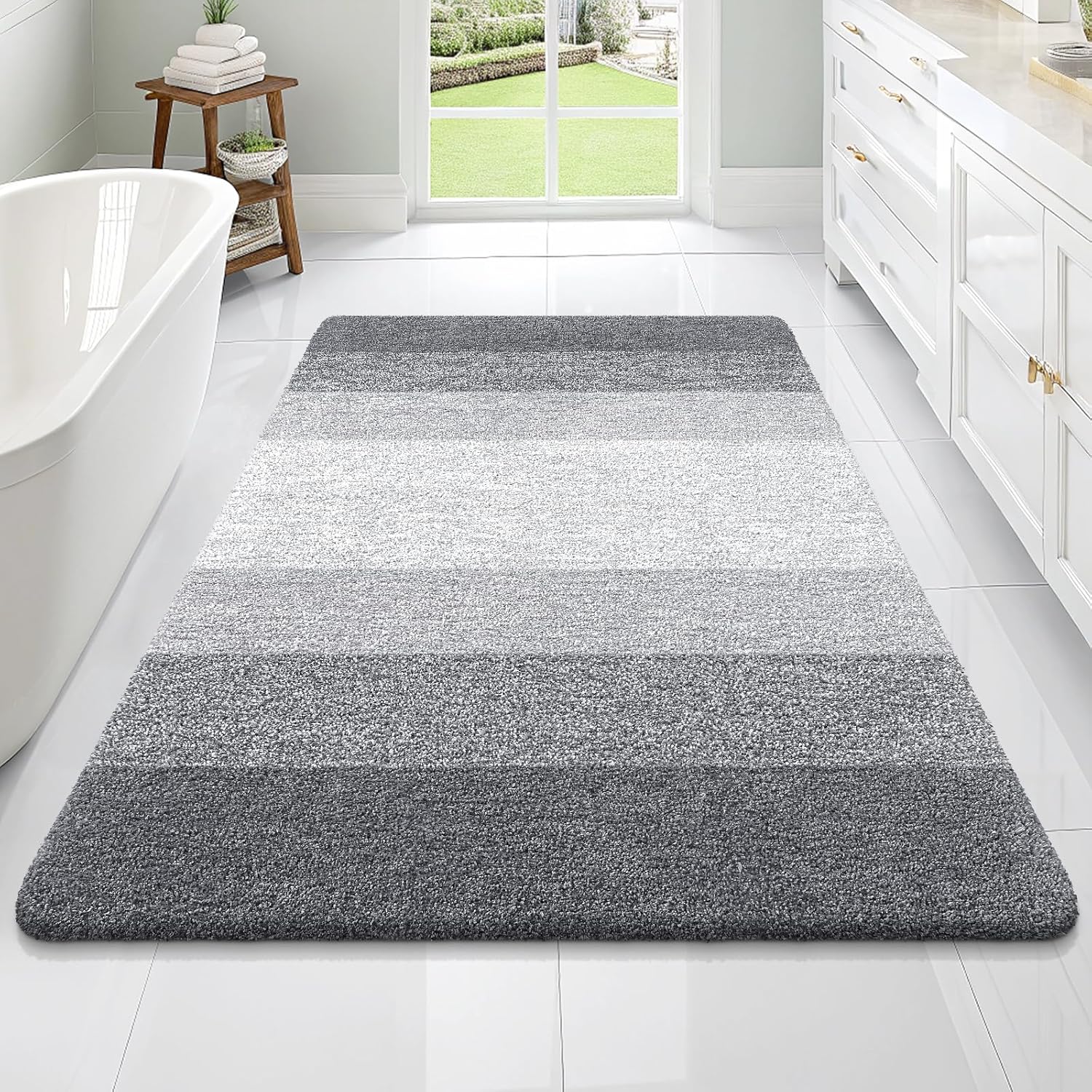 OLANLY Extra Soft Microfiber Bath Rugs Mat 70x46 for Comfort