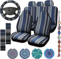 Baja Saddle Blanket Car Seat Covers Full Set - Boho Stripe Fit