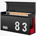 Modern Mailboxes for Outside Metal Wall Mount Mailbox - Sleek Black