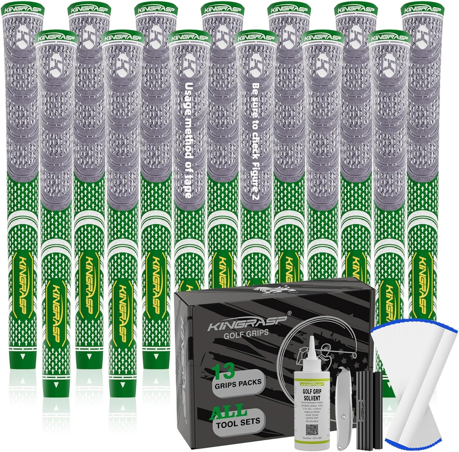 Premium Rubber Golf Grips 13 Pack for Enhanced Stability and Comfort