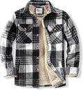 Men's Cotton Sherpa Lined Flannel Shirt Jacket - Warm (Style C3TH)