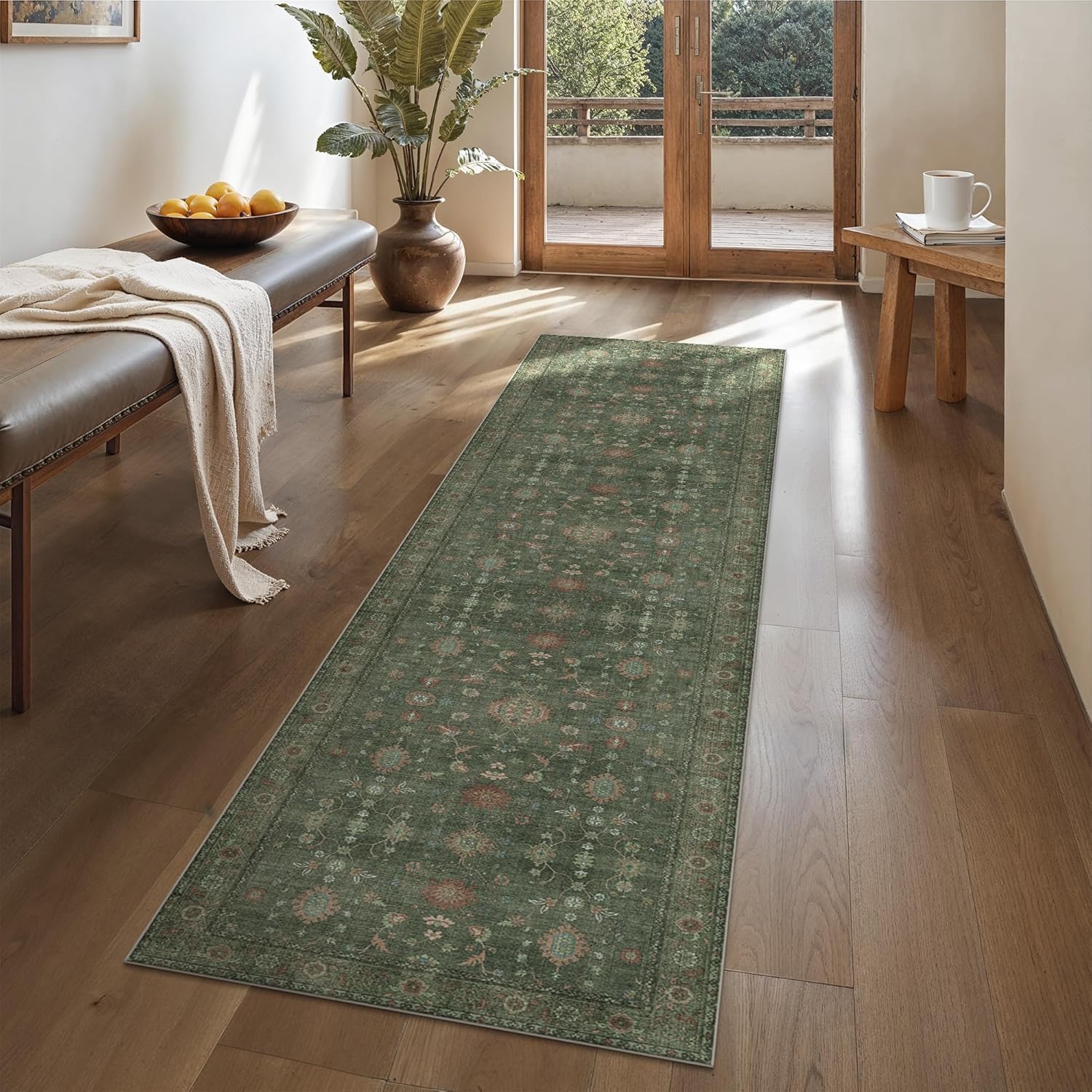 GENIMO Runner Rug for Hallways - Machine Washable Non Slip Design