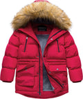 CREATMO US Boy's Winter Parka Water Resistant Hooded Puffer - Warm