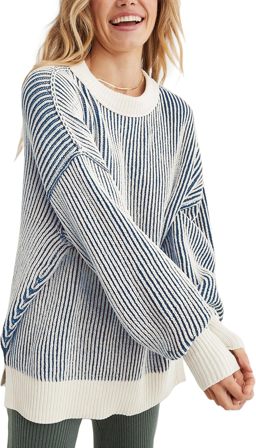 Beyond Chenille Sweater for Women - Cozy Color Block Pullover