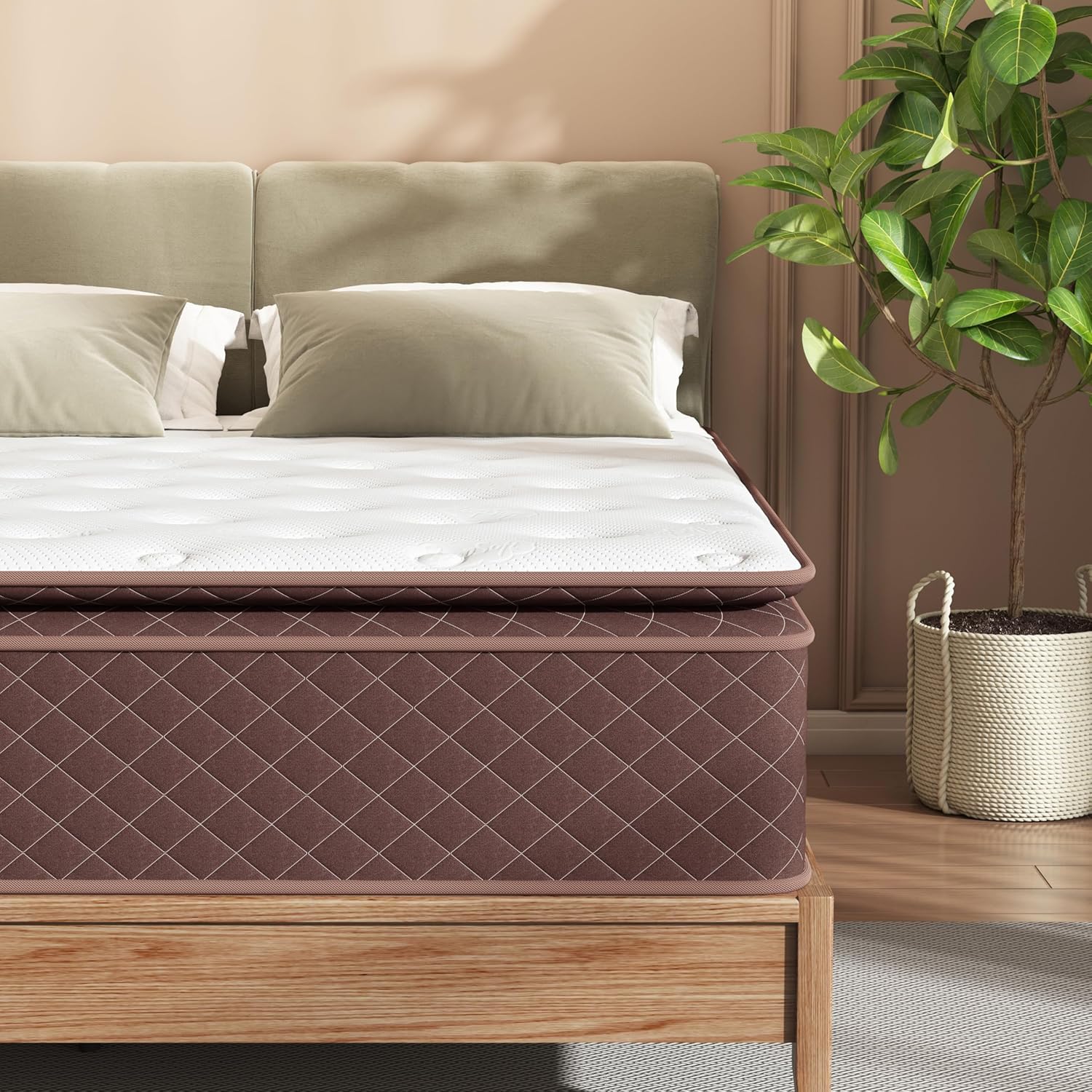 Queen Mattress with Plush Pillow Top for Ultimate Comfort