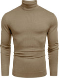 Men's Slim Fit Turtleneck Sweater - Lightweight, Tailored Look