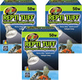 Zoo Med Repti Tuff Splashproof Halogen Lamps 50W (3 Pack) - Bright UVA