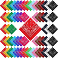 100 Pack Paisley Bandanas Bulk Multi-Purpose Bandana Set - Party Ready