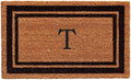 Calloway Mills Black Border 36in x 72in Monogram Doormat (T)