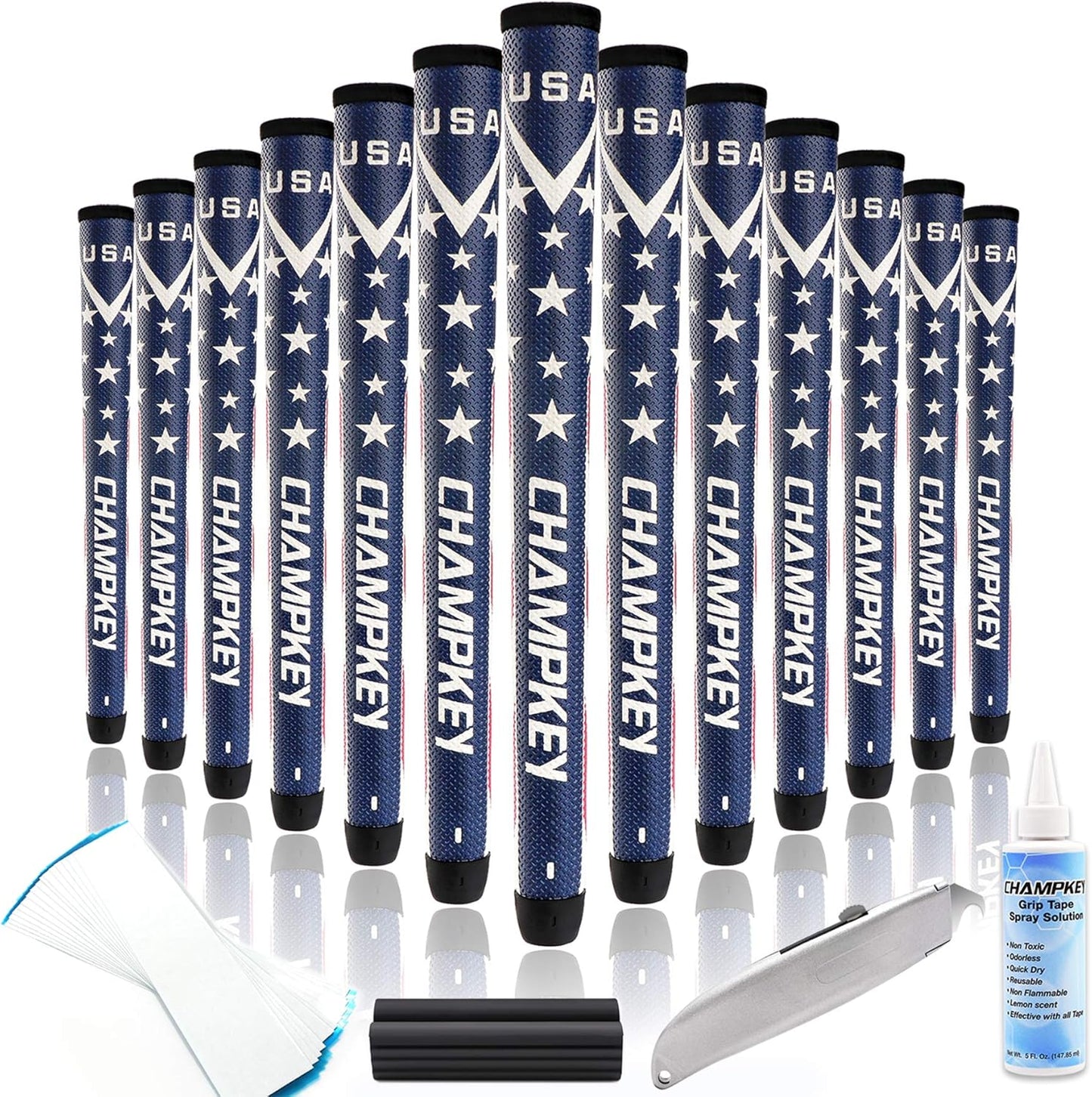 CHAMPKEY 13-Pack Comfort Golf Grips - Ultimate Control & Repair Kits