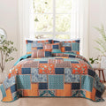 Cotton Quilt Queen Size Bedding Set - Boho Reversible Quilt