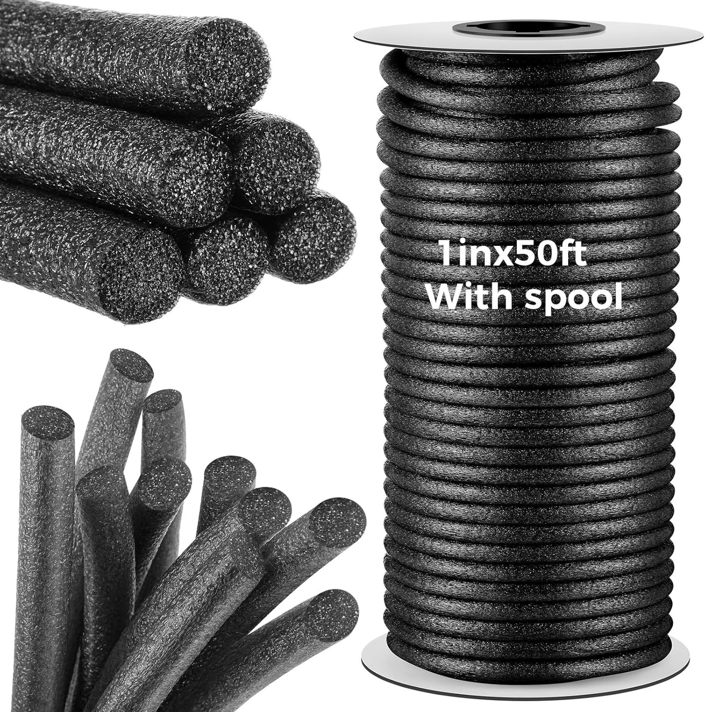 1 Inch x 50 ft Foam Backer Rod for Caulking and Sealing Needs
