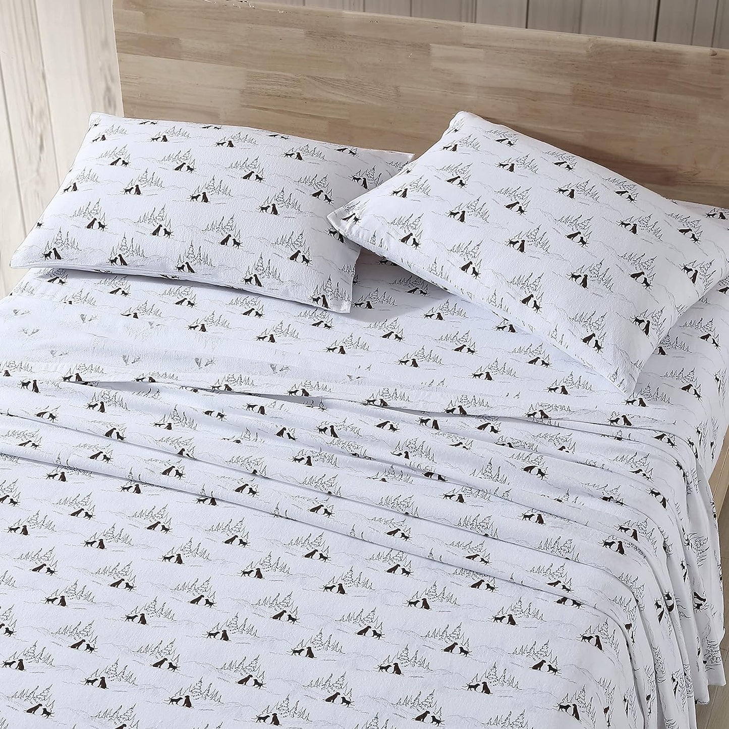 Eddie Bauer Queen Sheets - Cozy Cotton Flannel Bedding Set