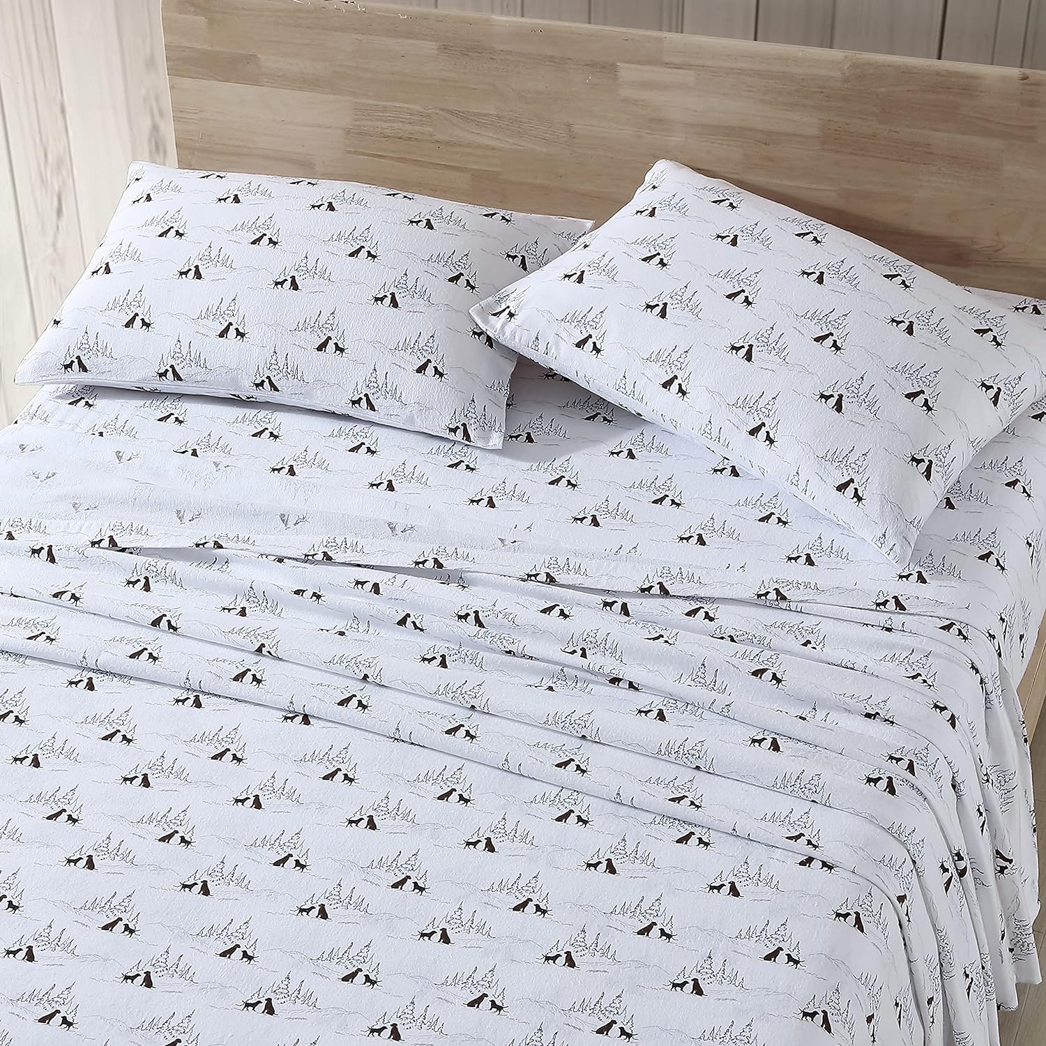 Eddie Bauer Queen Sheets - Cozy Cotton Flannel Bedding Set