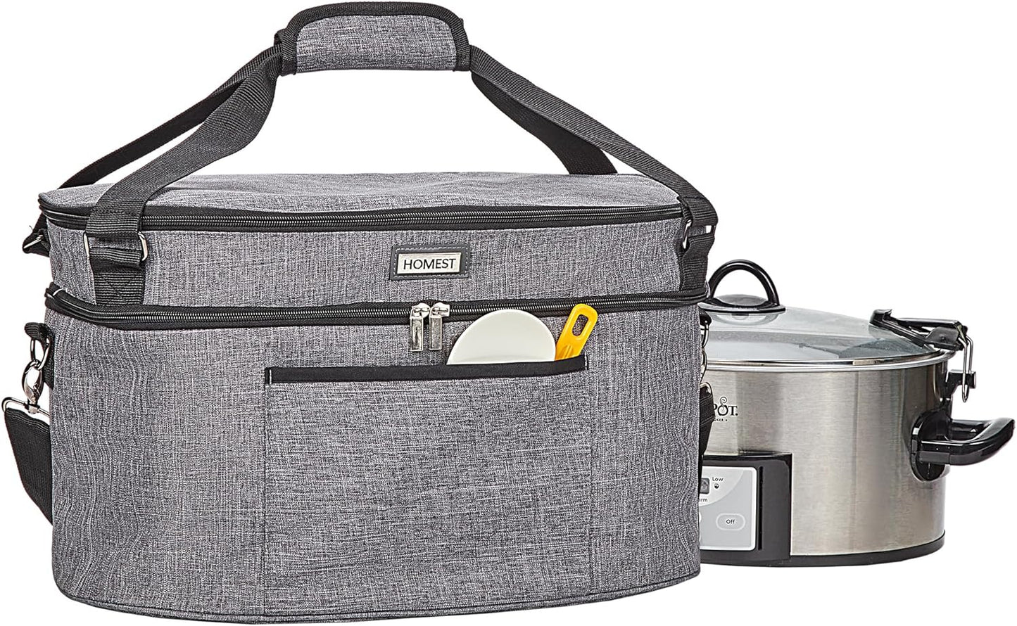 HOMEST Slow Cooker Bag for 6-8 Quart Crock-Pot Travel Carrier