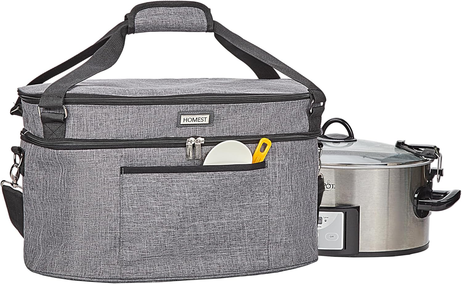 HOMEST Slow Cooker Bag for 6-8 Quart Crock-Pot Travel Carrier