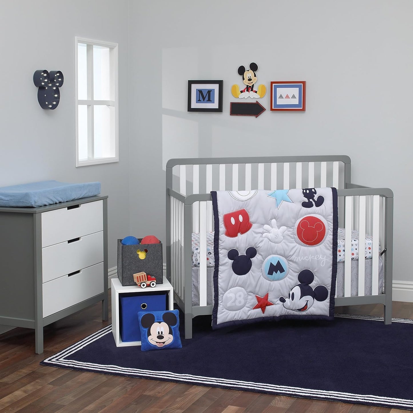 Disney Amazing Mickey Mouse 3 Piece Nursery Crib Bedding Set Review