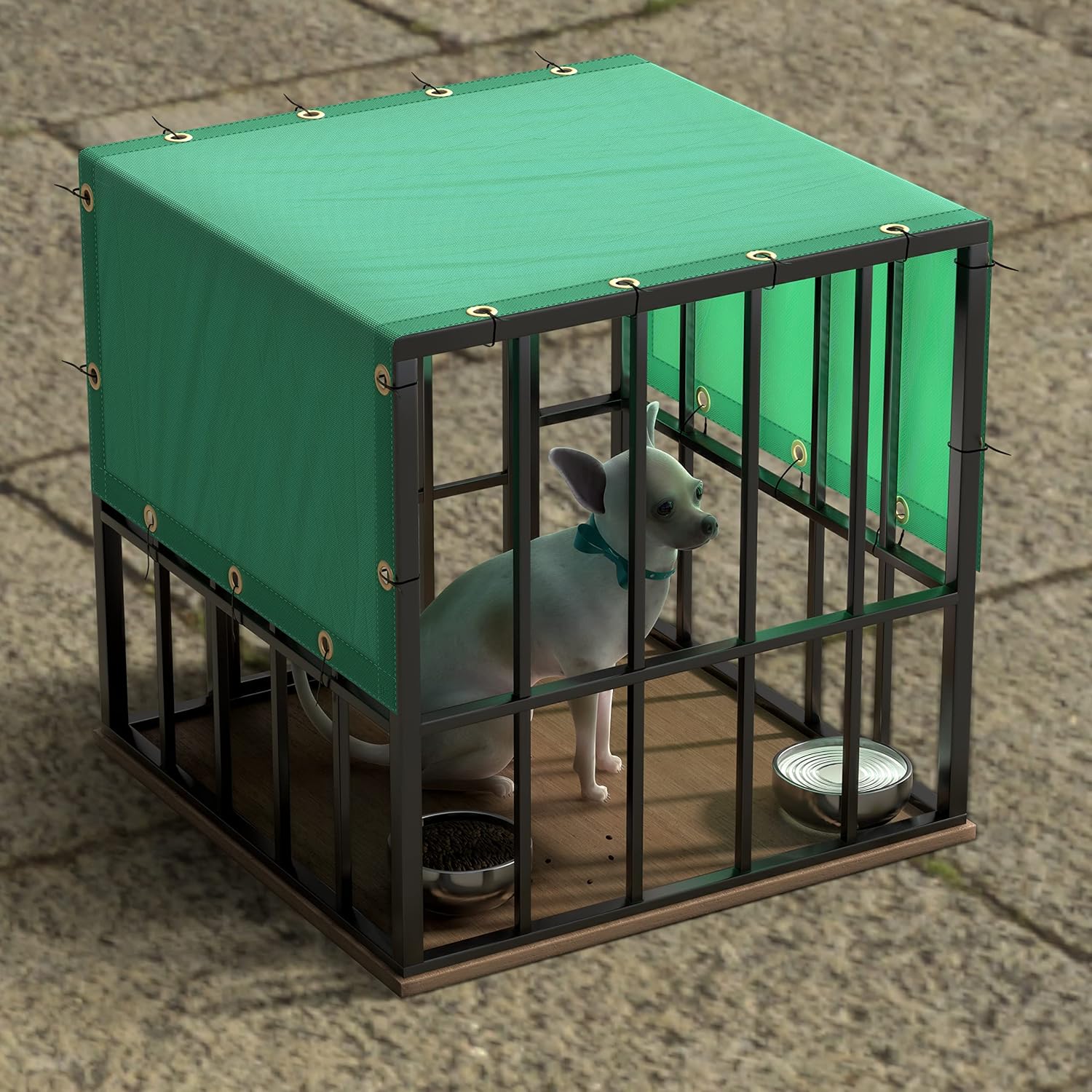 ColourTree 6ft x 11ft Turquoise Waterproof Shade Cloth for Pets