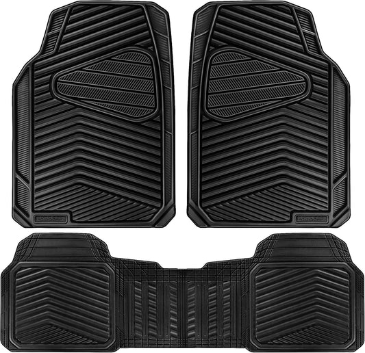 CAR PASS Heavy Duty Rubber Car Mats for All Weather Protection