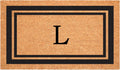Monogram Doormat 24ft x 48ft Black Border - Oversized Coir Mat L
