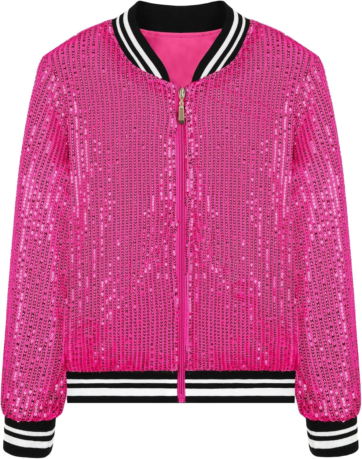 EXARUS Girls Sparkle Sequin Jacket for Stylish Kids 6-12Y