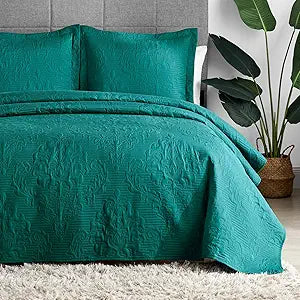 Hansleep Quilt Set Ultrasonic Lightweight Bed Decor Coverlet