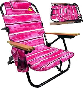 EasyGo Product Backpack Beach Chair with 5 Positions and Cup Holder