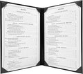 Goodsmart Columbia Casebound Menu Covers 5-Pack - Black 2-View