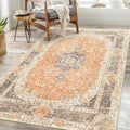Boho Rug 3x5 Washable Area Rug - Vintage Floral, Non Slip