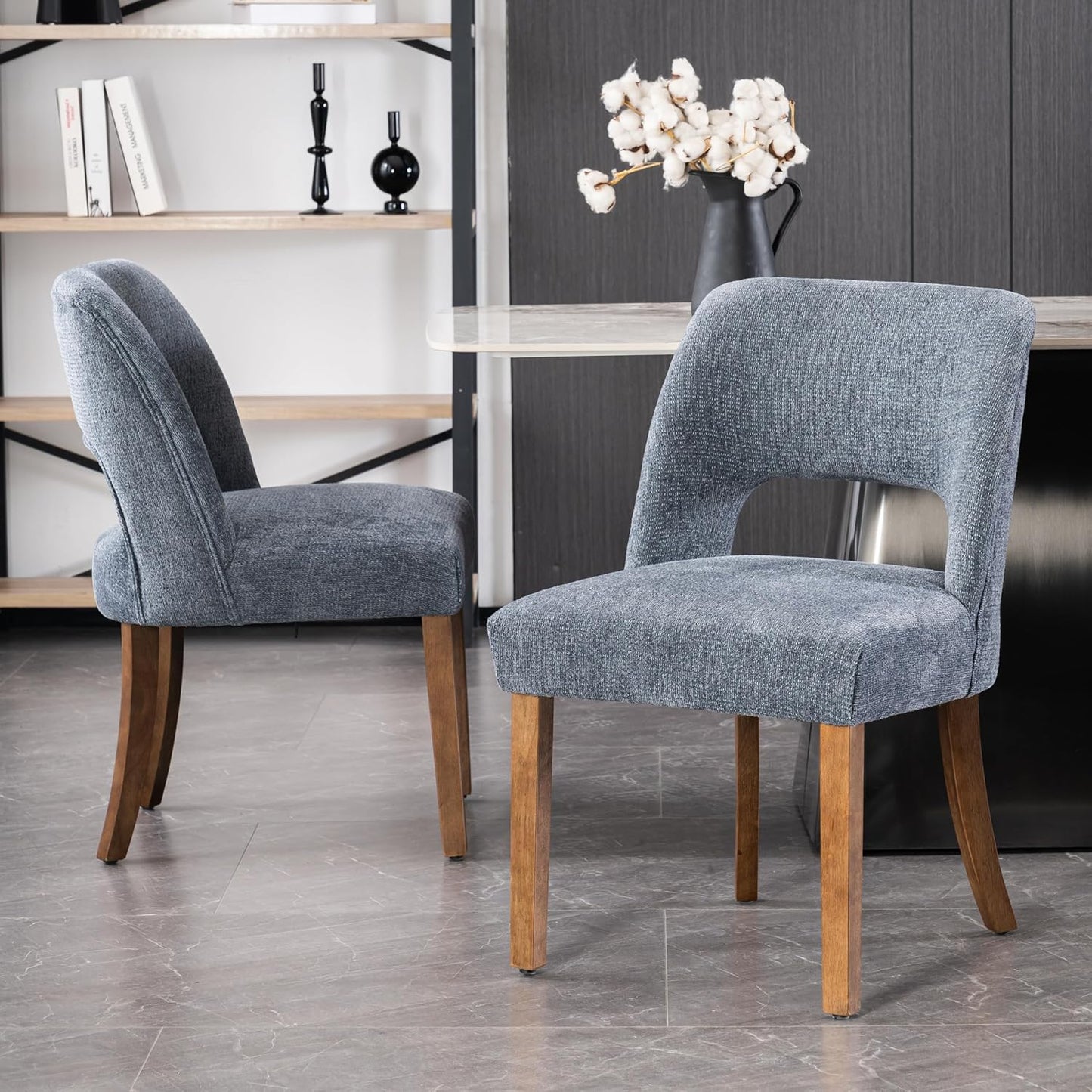 VKNOW Wooden Dining Chairs Set of 2 for Modern Dining Rooms